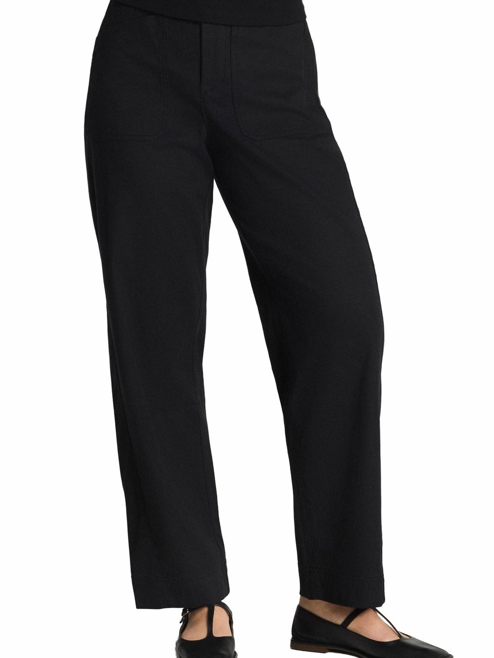 Spanx Classic Black Stretch Twill Straight Pant Size S